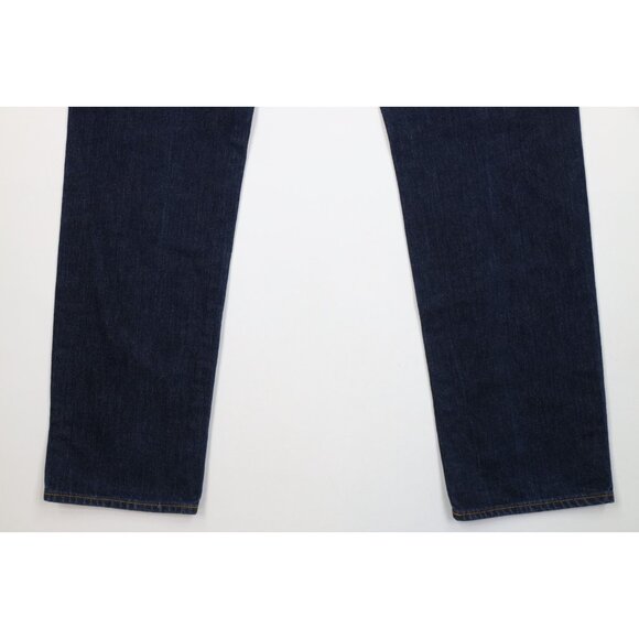 J Crew Mens 35x32 Faded The Driggs Slim Fit Straight Leg Denim Jeans Indigo Blue - Picture 10 of 10